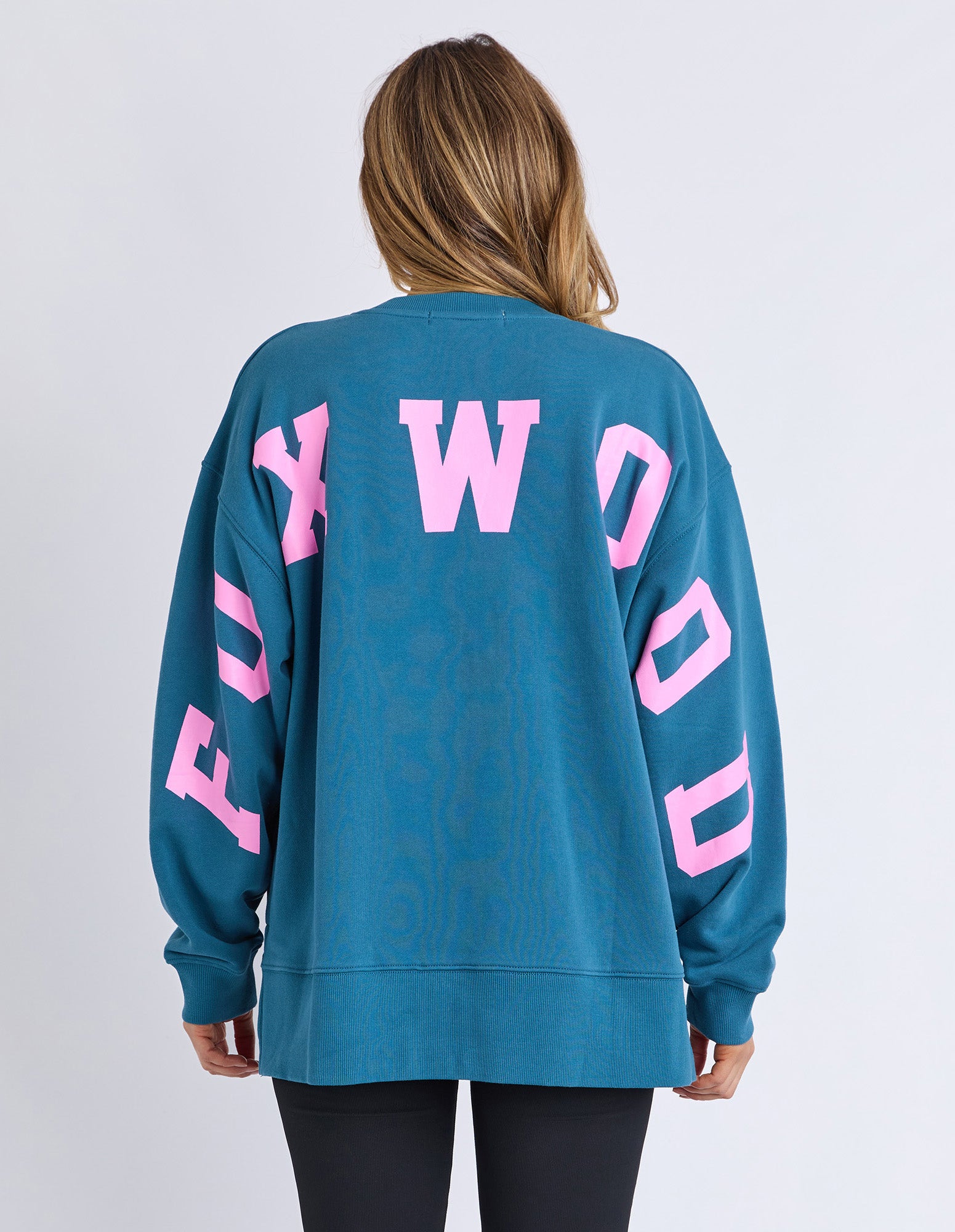 Foxwood Interval Crew - Ocean/Neon Pink