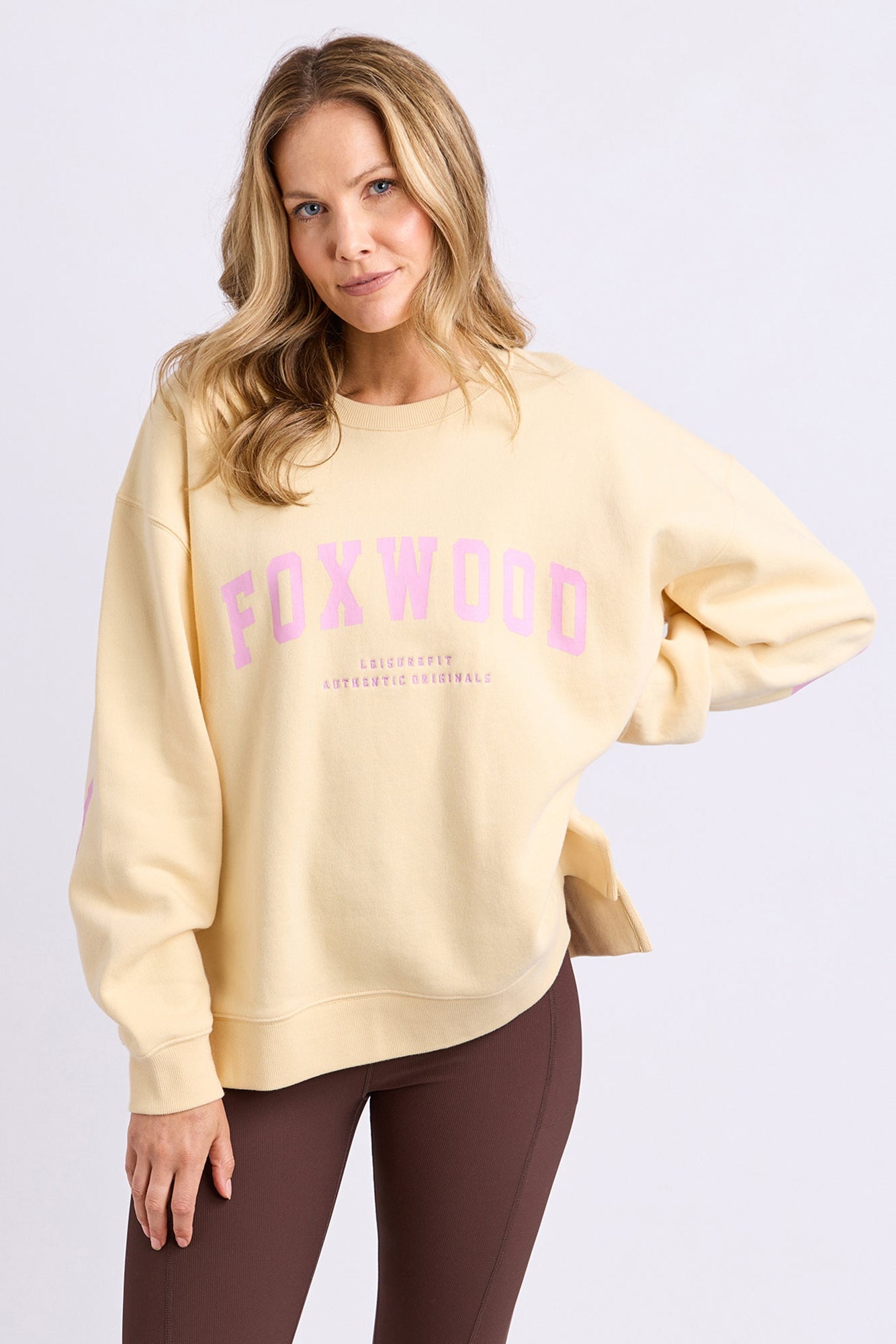 Foxwood Interval Crew - Lemon/Pink