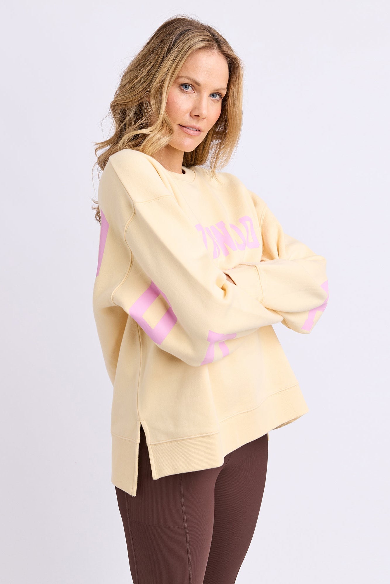 Foxwood Interval Crew - Lemon/Pink