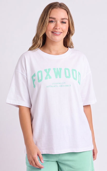 Foxwood Interval Tee - Wht/Mint