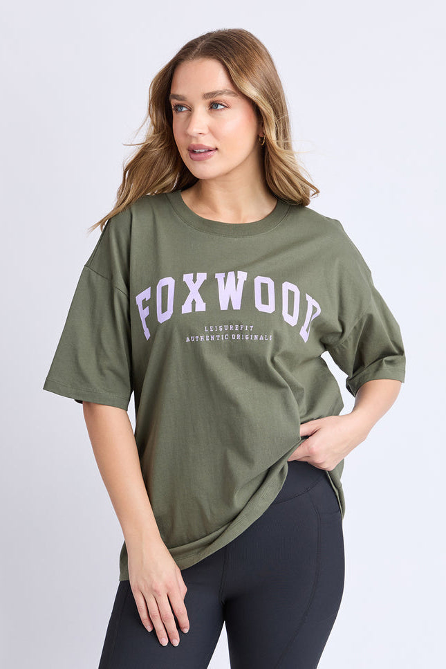 Interval Tee - Khaki/Lilac