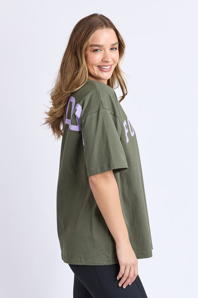 Interval Tee - Khaki/Lilac
