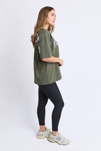 Interval Tee - Khaki/Lilac