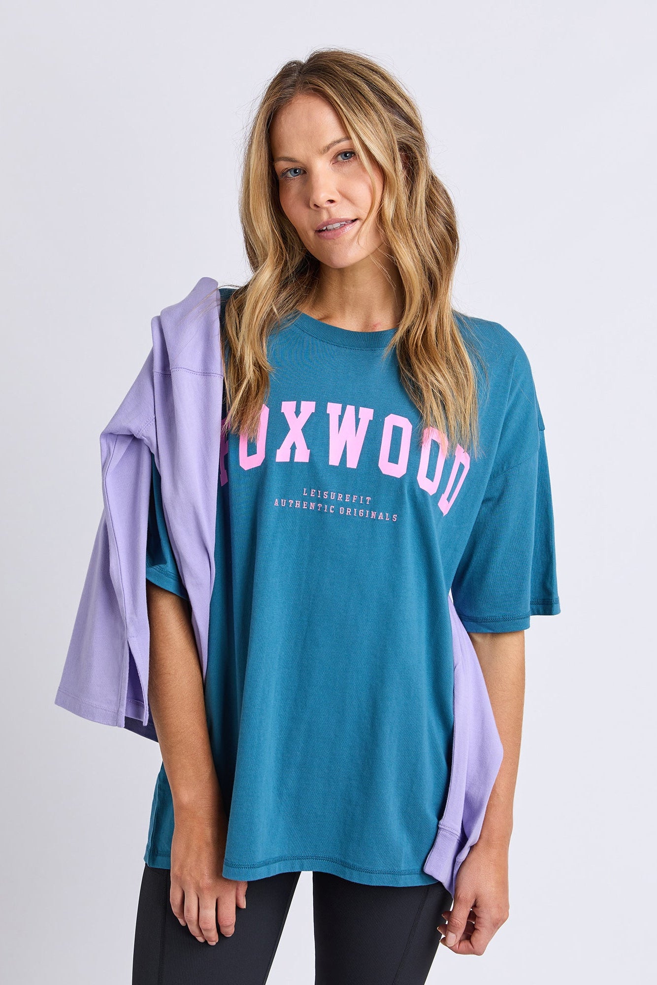 Foxwood Interval Tee - Ocean/Pink