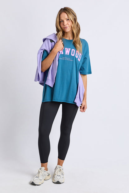 Foxwood Interval Tee - Ocean/Pink