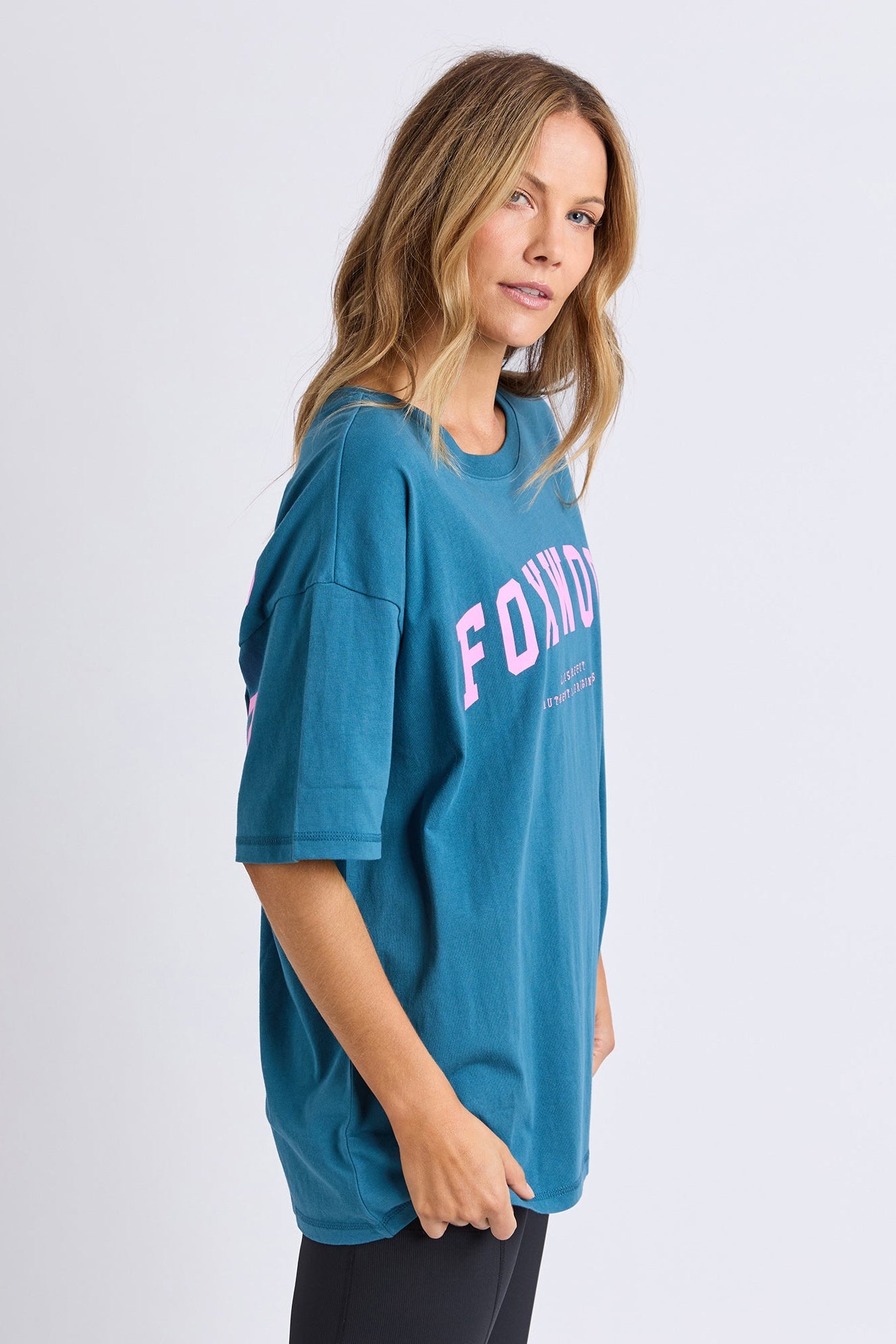Foxwood Interval Tee - Ocean/Pink