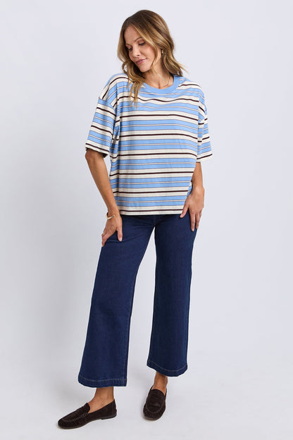 Nika Stripe Short Sleeve - Blue