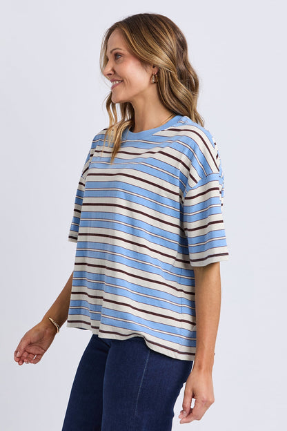 Nika Stripe Short Sleeve - Blue