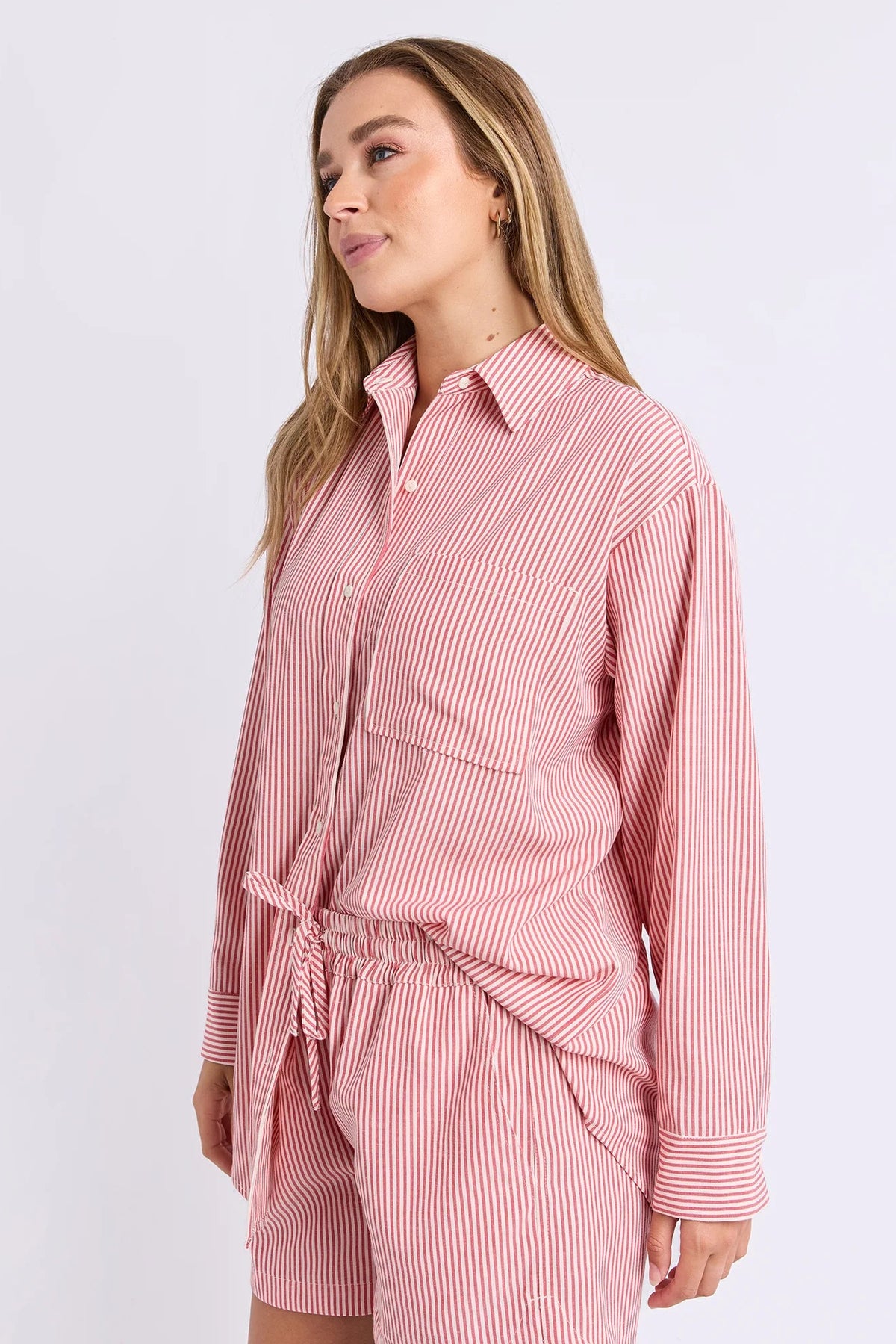 Foxwood Echo Shirt - Red/White Stripe
