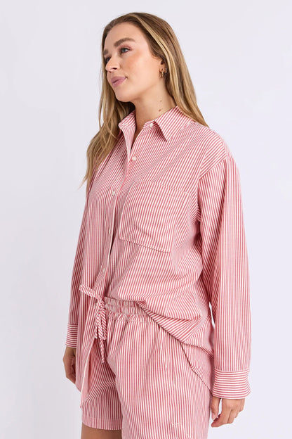 Foxwood Echo Shirt - Red/White Stripe