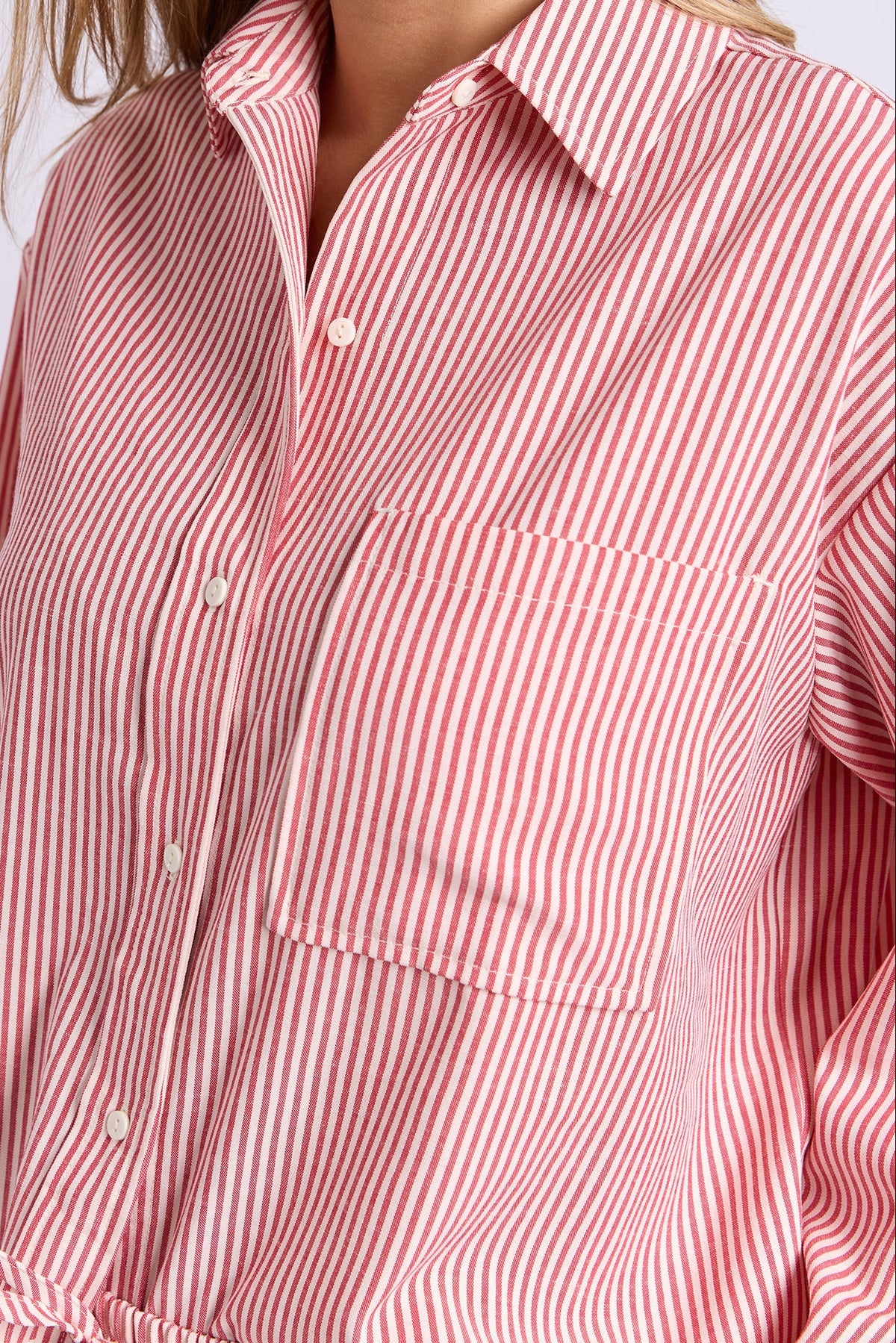 Foxwood Echo Shirt - Red/White Stripe