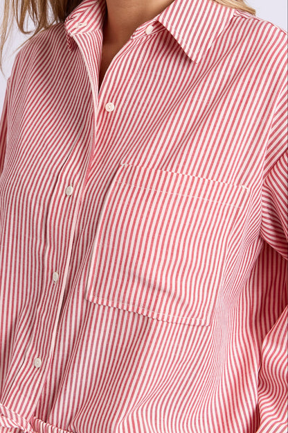 Foxwood Echo Shirt - Red/White Stripe