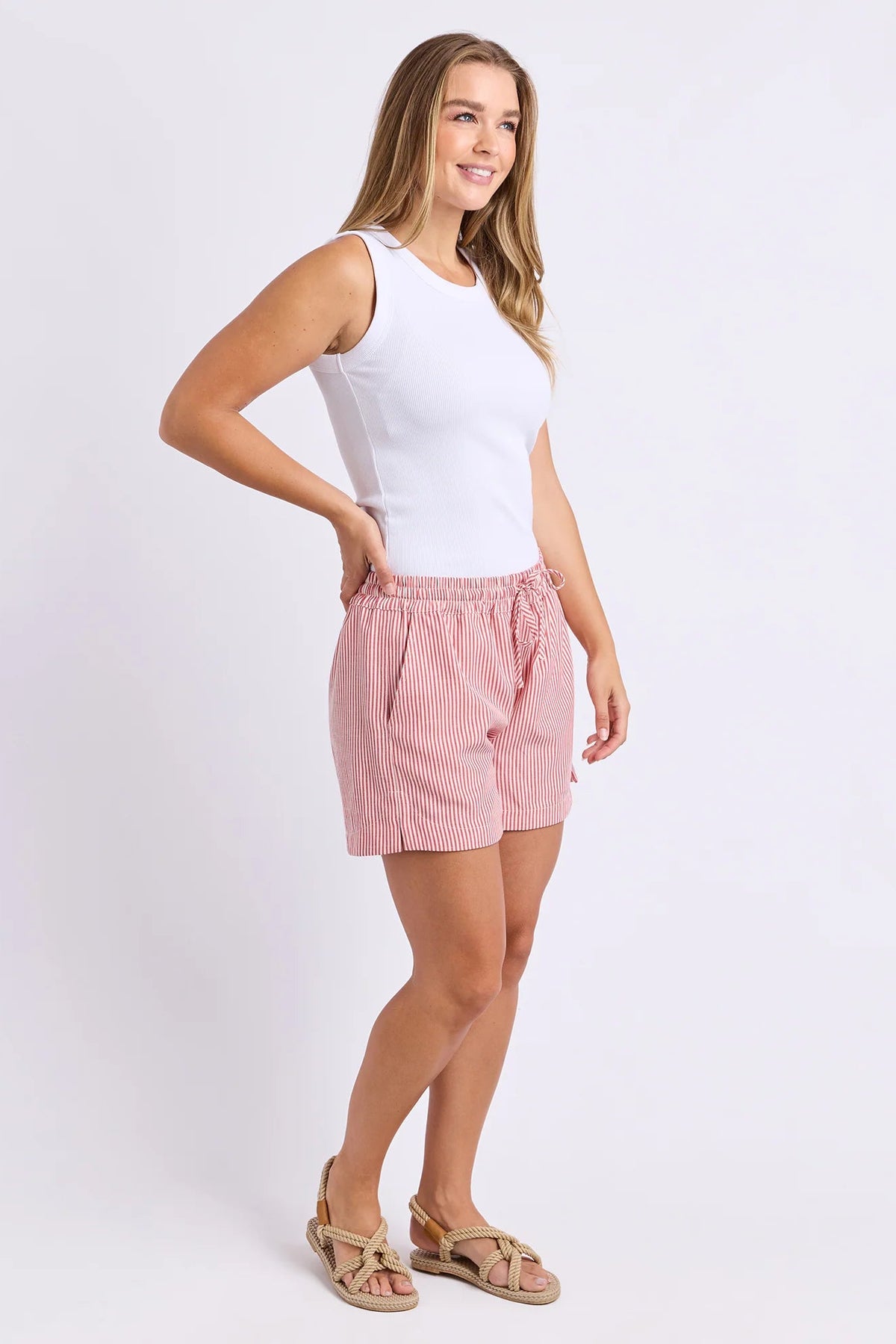 Foxwood Echo Short - Red/White Stripe