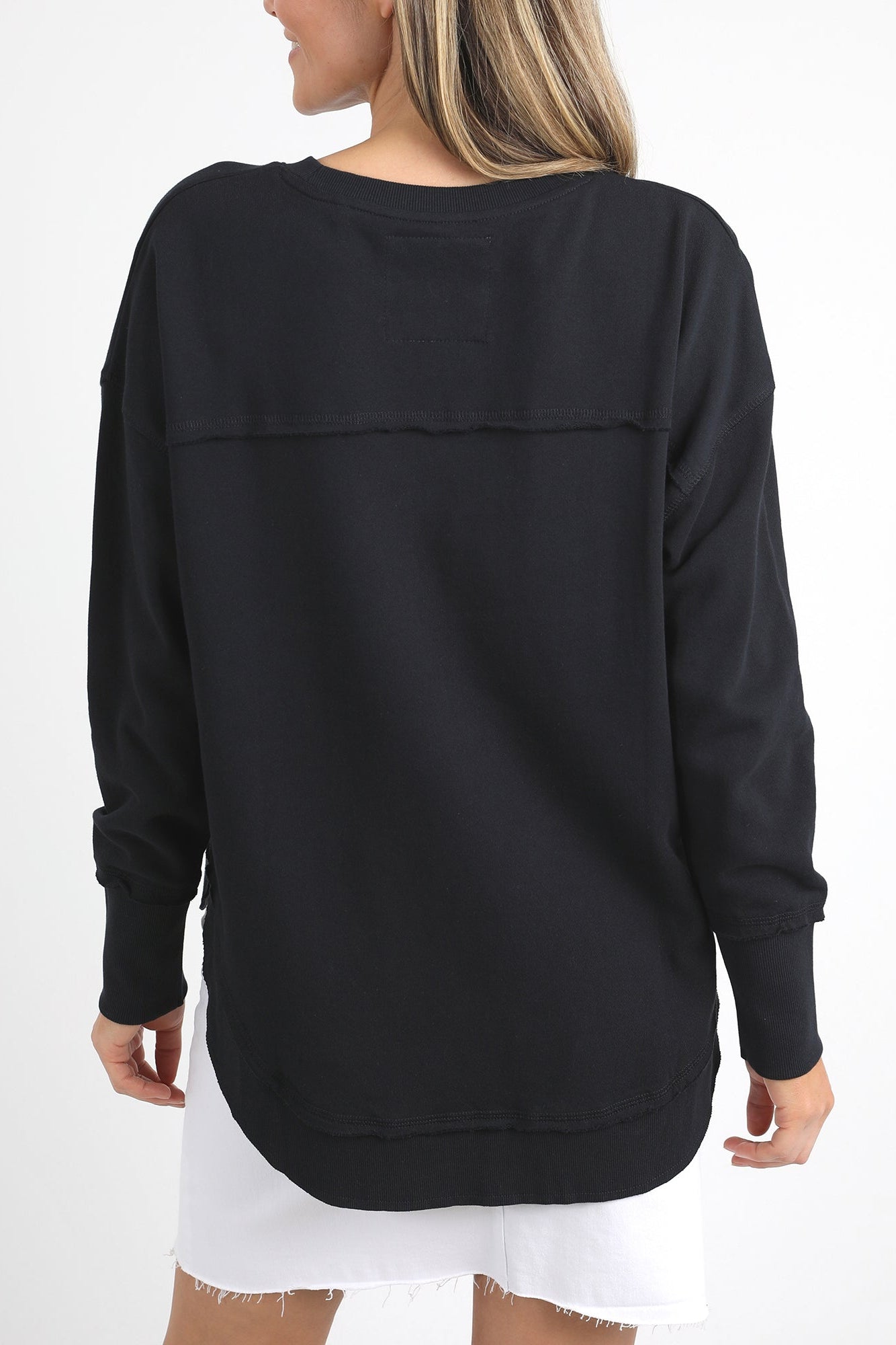 Foxwood Simplified Metallic Crew - Black