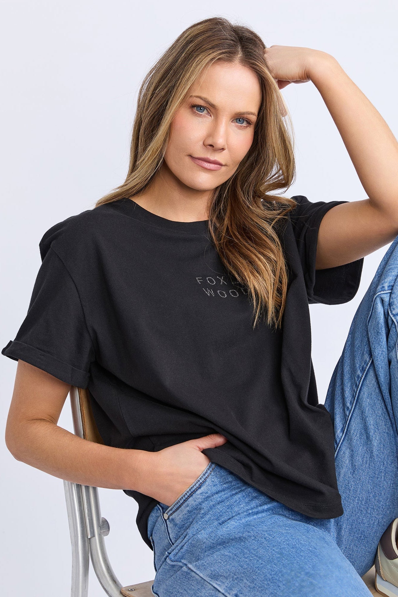 Foxwood Huntleigh Oversized Tee - Black