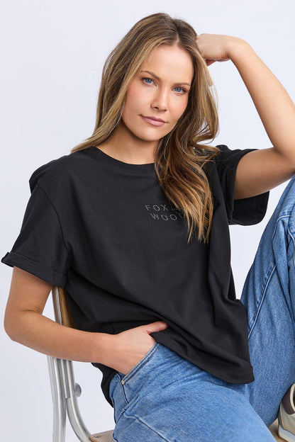 Foxwood Huntleigh Oversized Tee - Black
