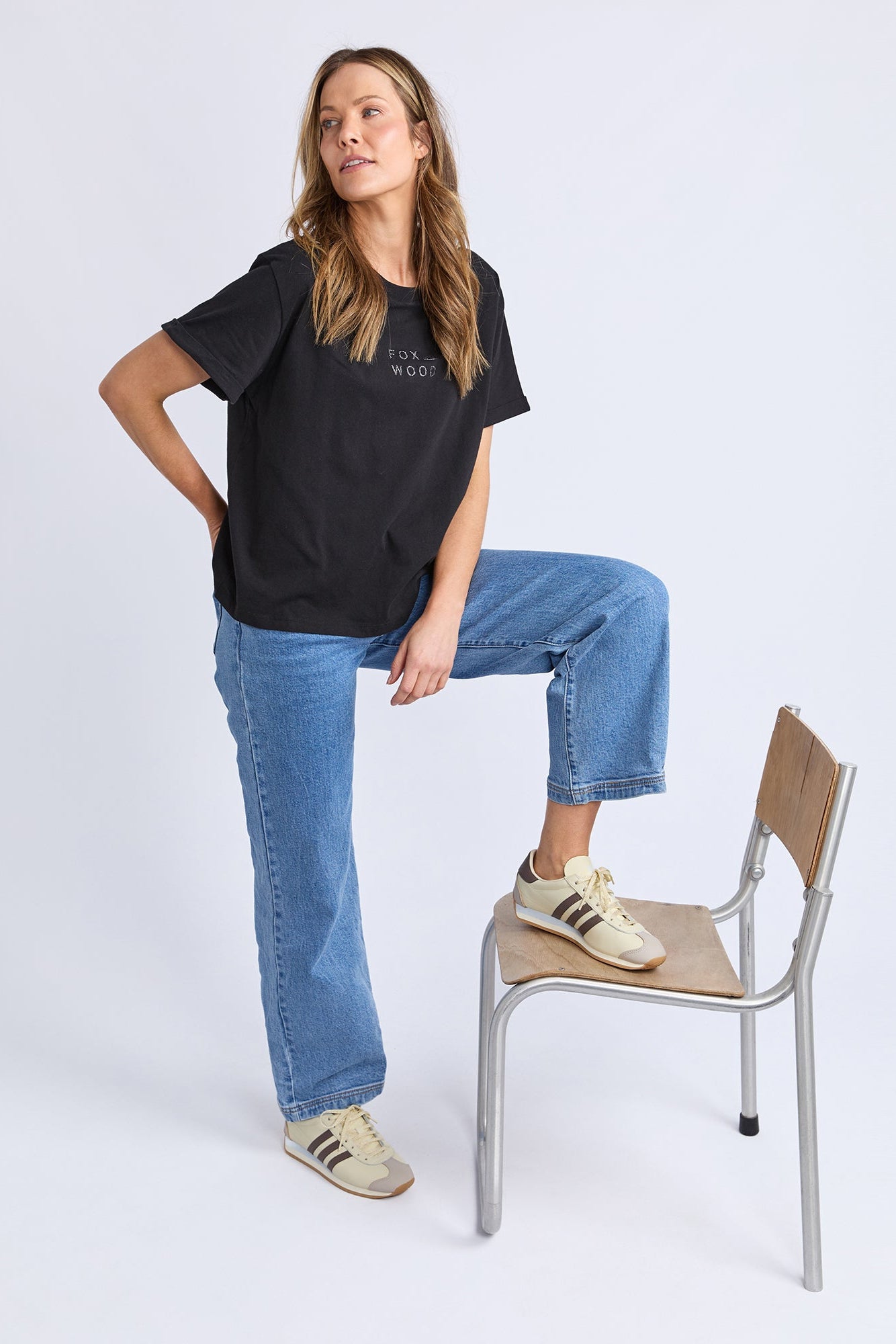 Foxwood Huntleigh Oversized Tee - Black