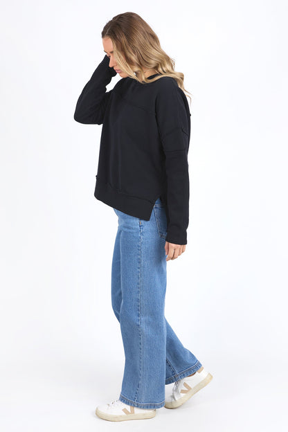Foxwood Jayne Throw On Fleece - Black