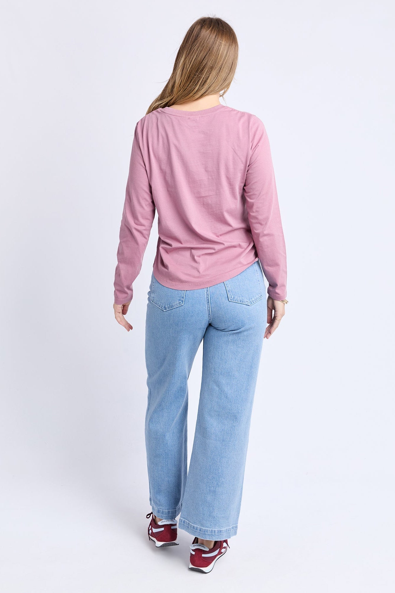 Signature Long Sleeve Tee - Dusty Rose