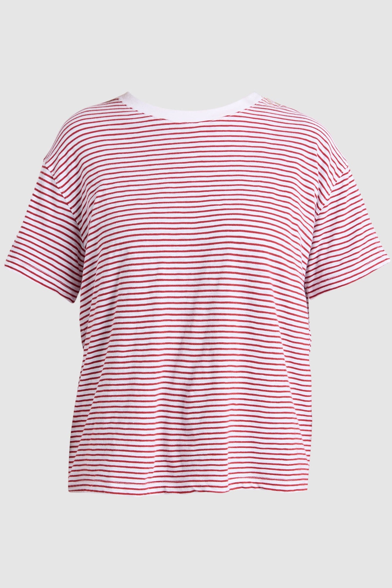 Foxwood Hutch Stripe Tee - Russet/Wht Stripe