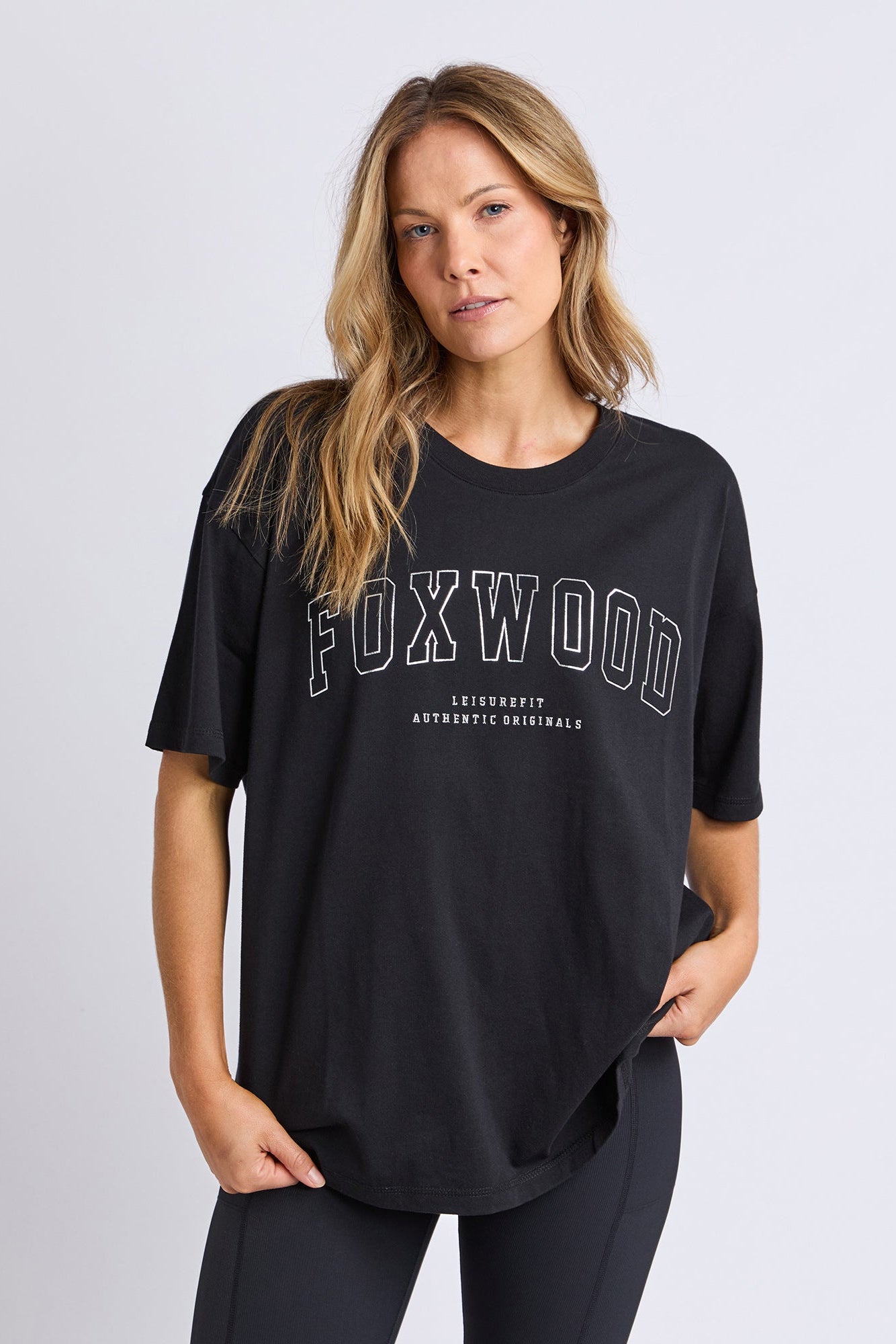 Foxwood Interval Tee - Black/Silver