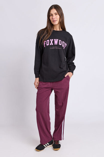Foxwood Interval L/S Tee - Black/Neon Pink