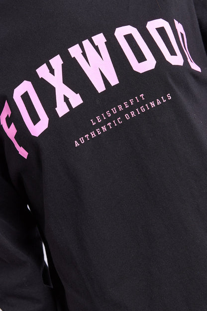Foxwood Interval L/S Tee - Black/Neon Pink