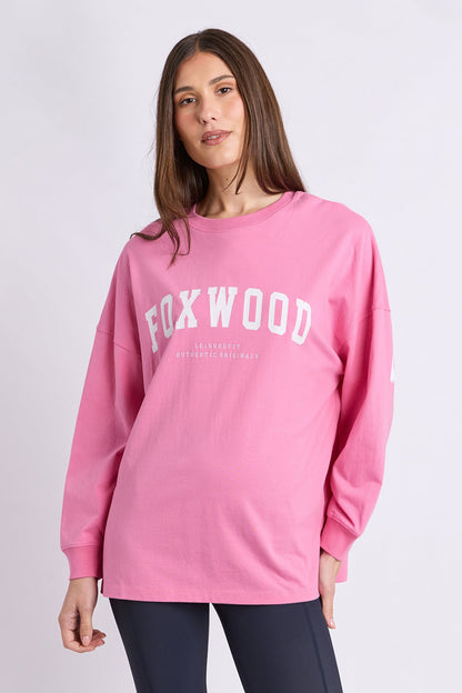 Foxwood Interval L/S Tee - Pink/White