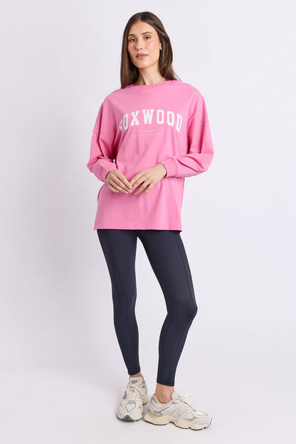 Foxwood Interval L/S Tee - Pink/White