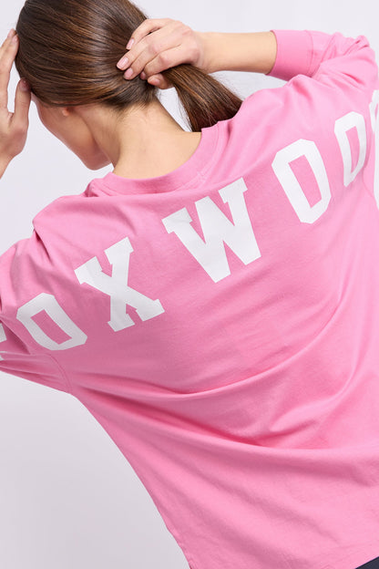 Foxwood Interval L/S Tee - Pink/White