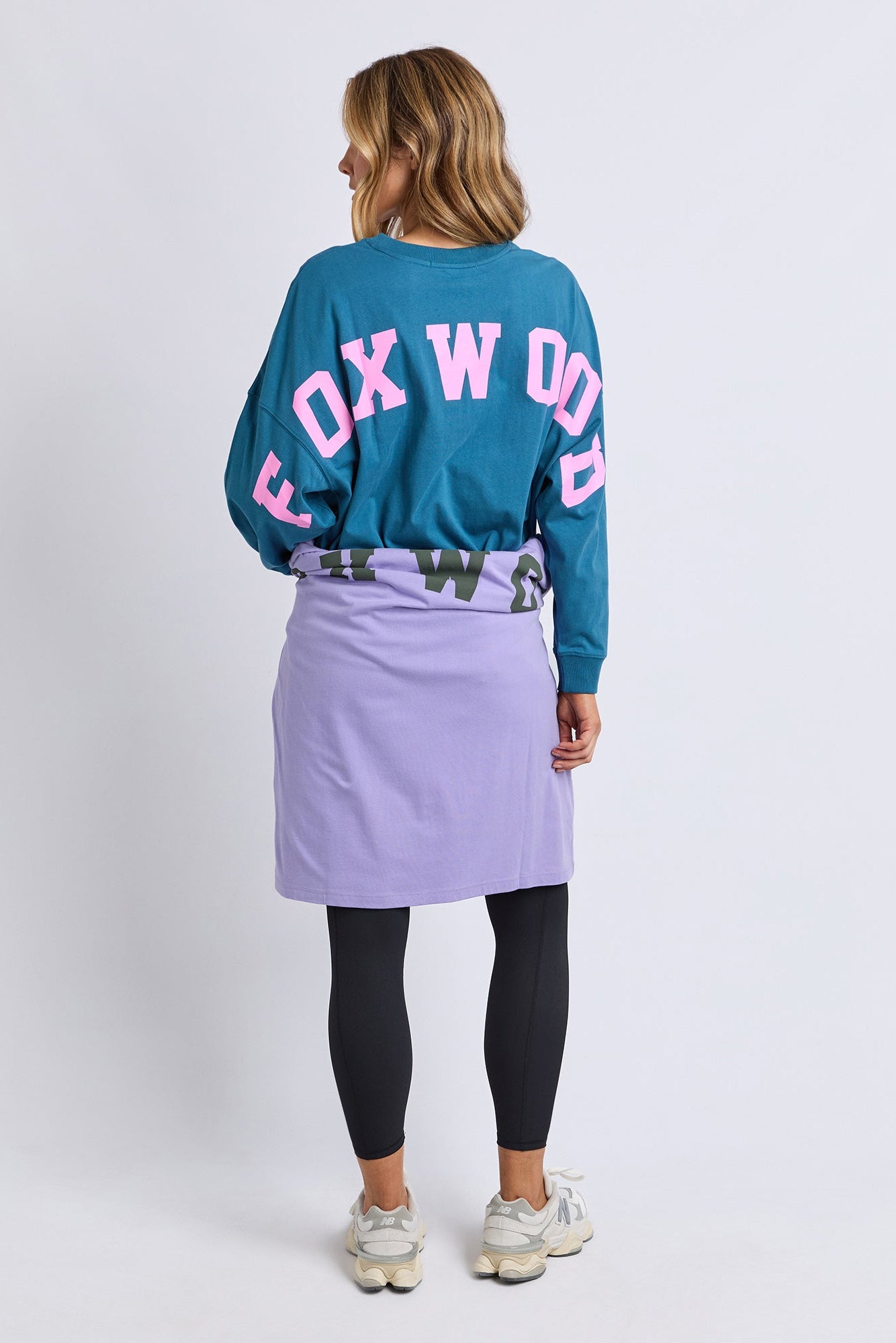Foxwood Interval L/S Tee - Ocean/Pink