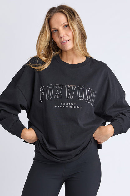 Foxwood Interval L/S Tee - Black/Silver