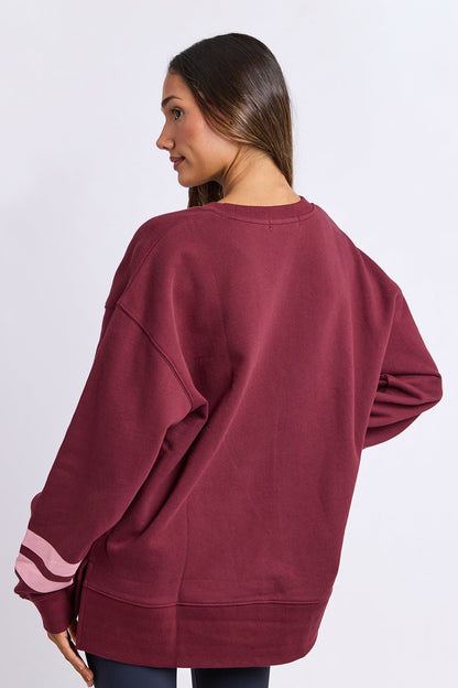 Foxwood Origin Crew - Burgandy with Pink