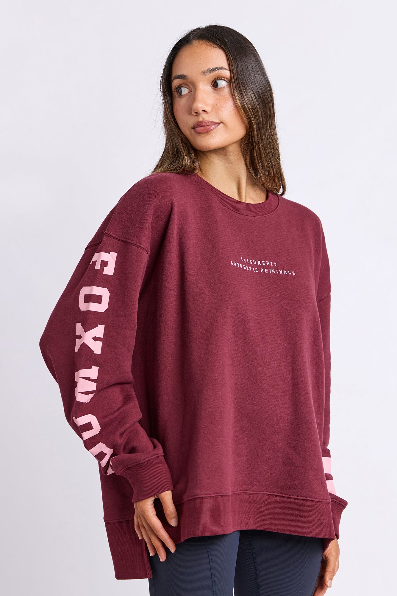 Foxwood Origin Crew - Burgandy with Pink
