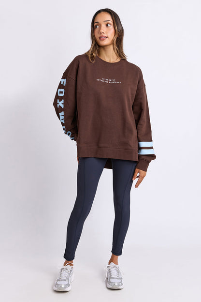 Foxwood Origin Crew - Light Blue with Coffee
