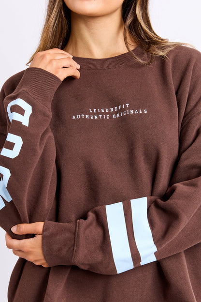 Foxwood Origin Crew - Light Blue with Coffee