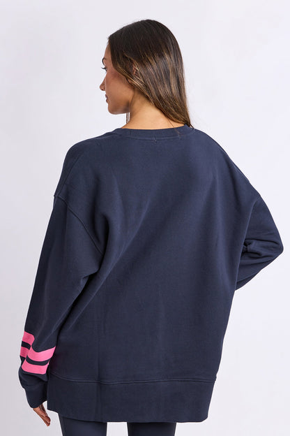 Foxwood Origin Crew - Navy with Bright Pink