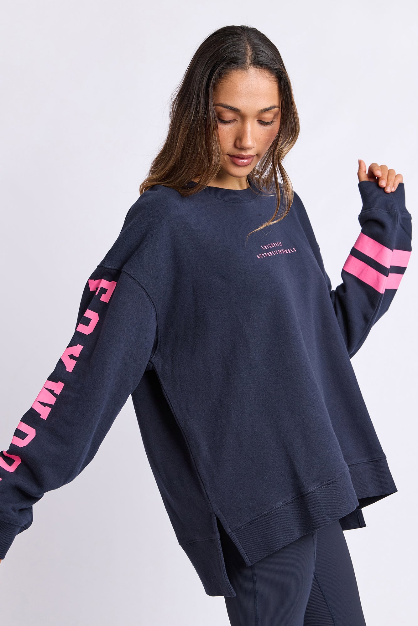 Foxwood Origin Crew - Navy with Bright Pink
