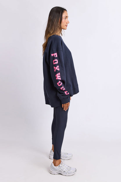 Foxwood Origin Crew - Navy with Bright Pink