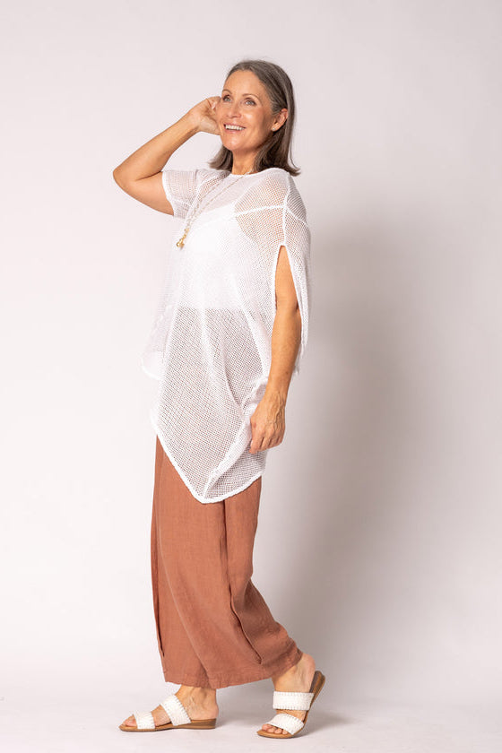 Olenna Linen Pant - Burnt Toffee