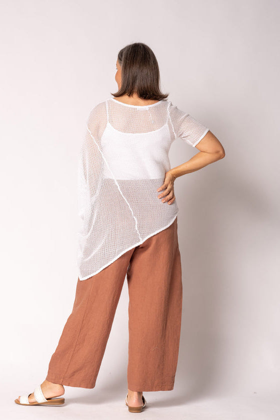Olenna Linen Pant - Burnt Toffee