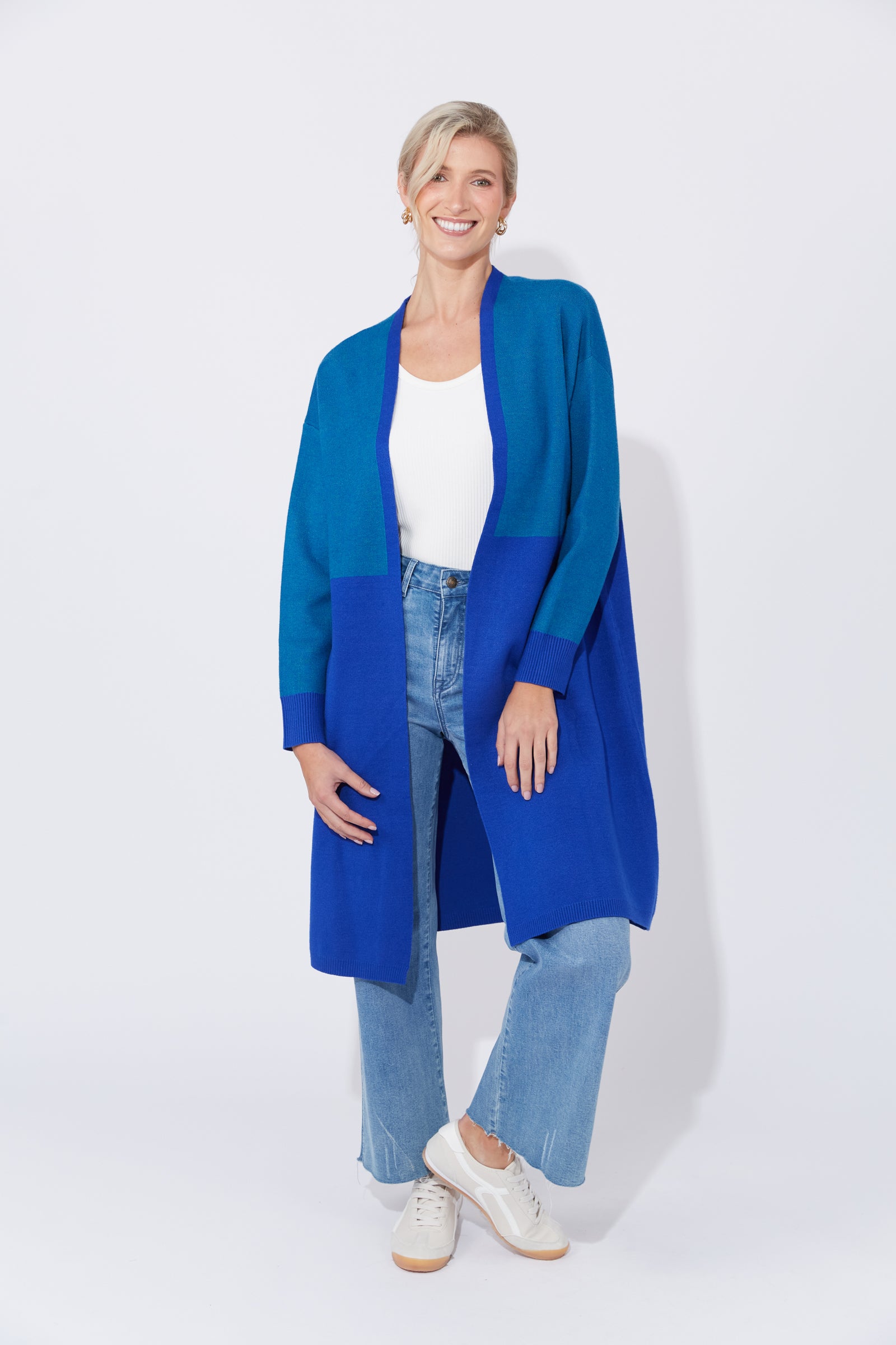 Cyprus Cardigan - Blue/Oasis