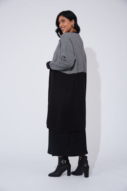 Cyprus Cardigan - White/Kohl