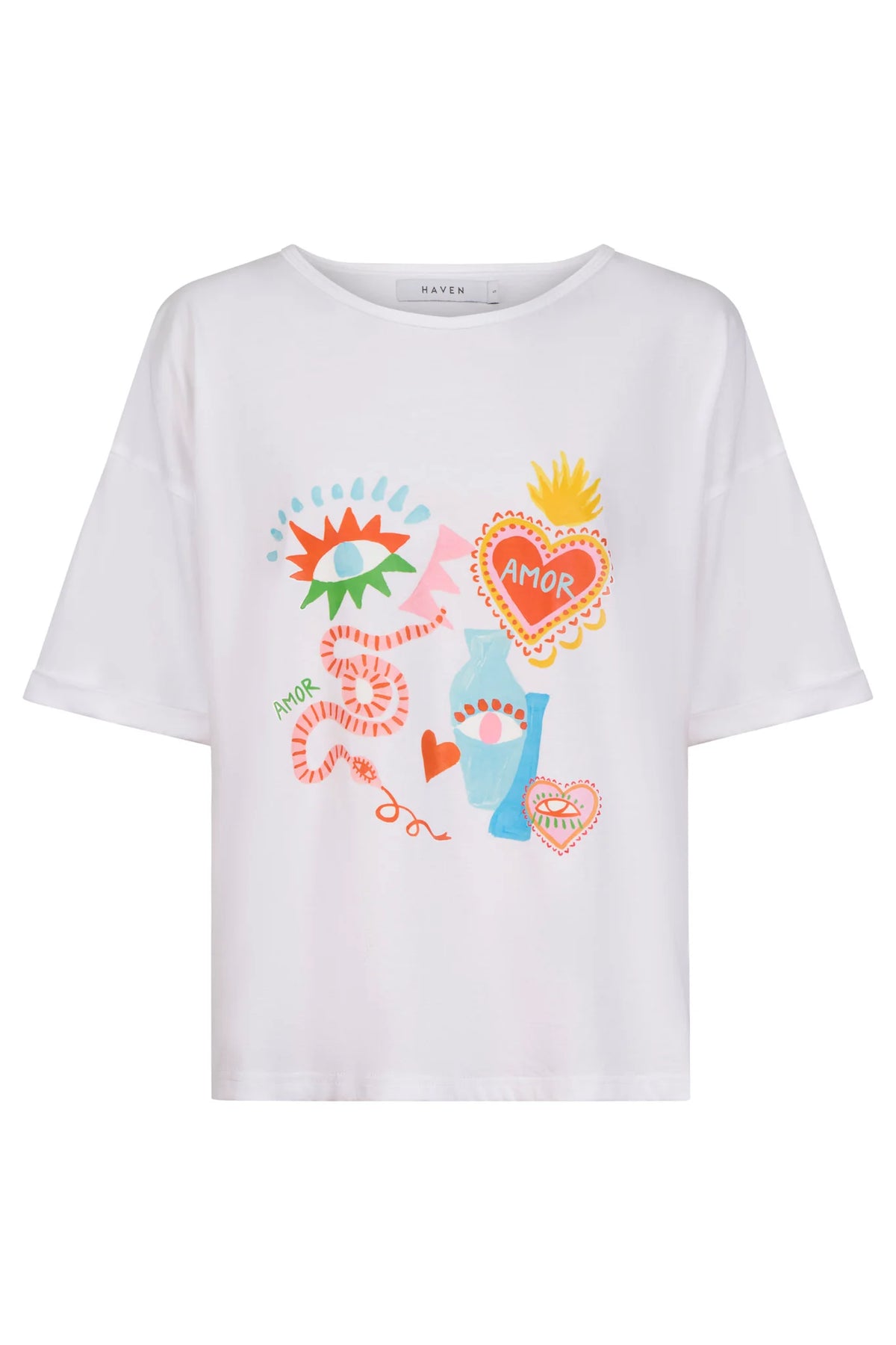 Mykonos Graphic Tshirt - White Amor