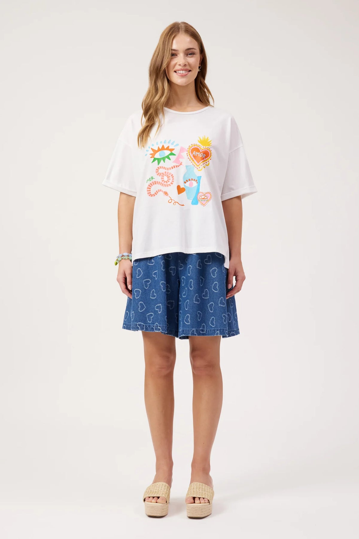 Mykonos Graphic Tshirt - White Amor