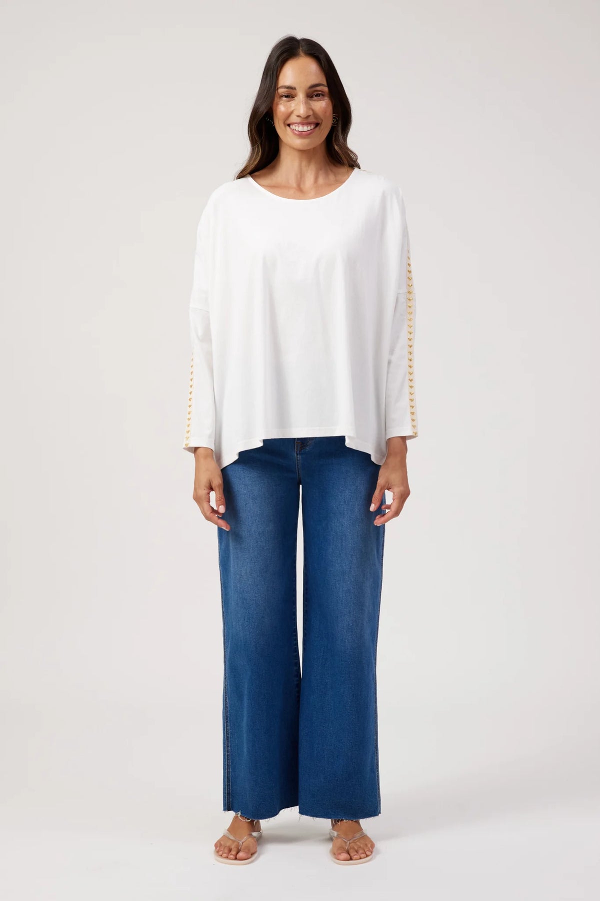 Elba Heart L/S Tshirt - White