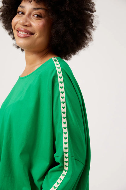 Elba Heart L/S Tshirt - Green