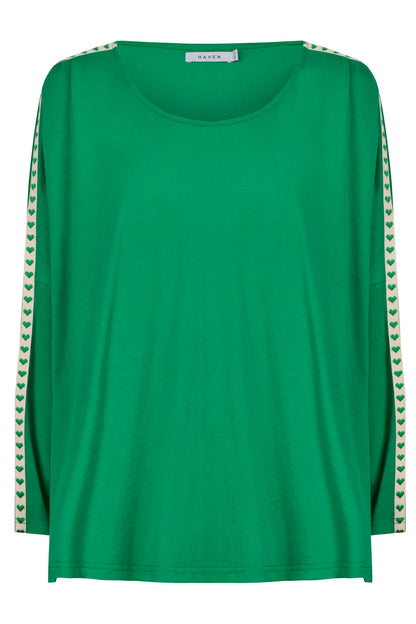 Elba Heart L/S Tshirt - Green