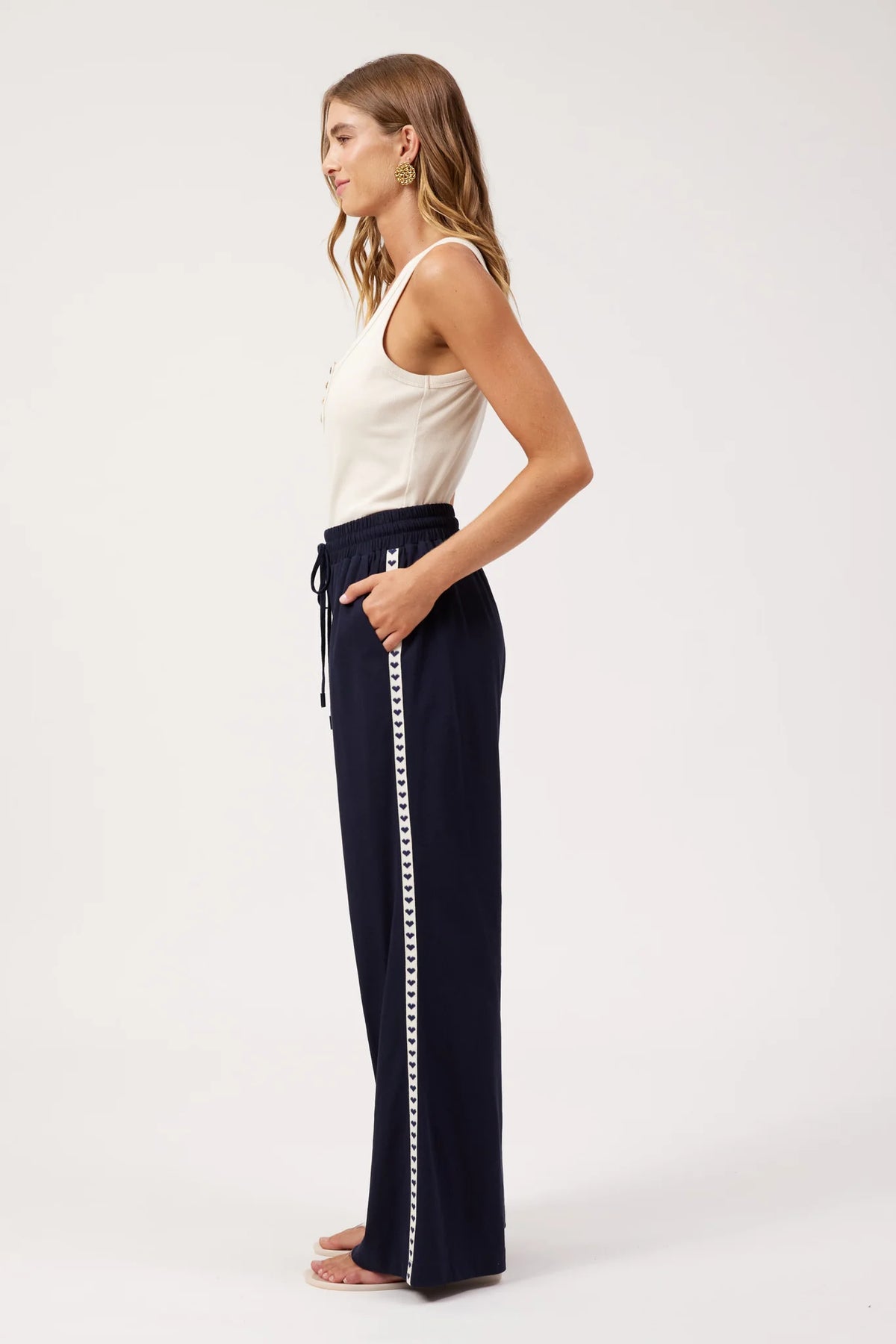 Elba Heart Pant - Navy