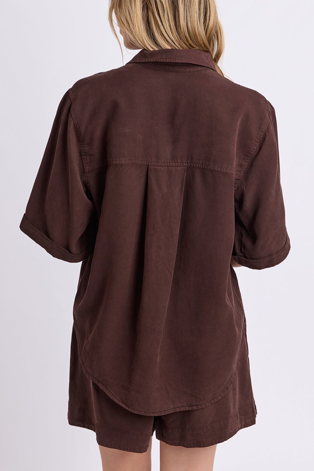 Elm Bliss Washed Shirt - Chocolate